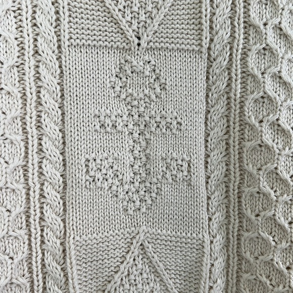 Nautica Jeans NWT Cream Cable Knit Sweater Vest Size S - Picture 5 of 11